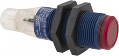 Telemecanique Sensors - 4 Pin M12 Connector, 2m Nominal Distance, Shock and Vibration Resistant, Polarized Retroreflective Photoelectric Sensor - 12 to 24 VDC, 500 Hz, PBT, 2.44 Inch Long x 0.71 Inch Wide - Industrial Tool & Supply