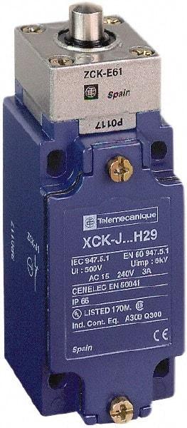 Telemecanique Sensors - DP, NC/NO, 240 VAC, Screw Terminal, End Plunger Actuator, General Purpose Limit Switch - IP66 IPR Rating - Industrial Tool & Supply