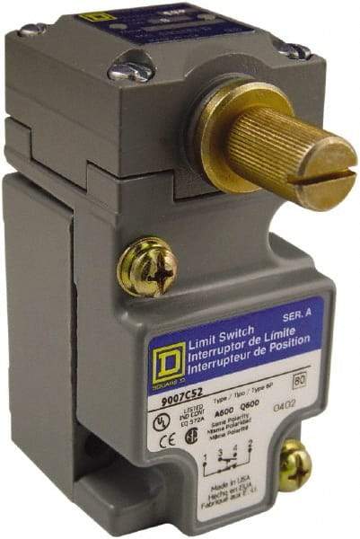 Square D - SPDT, NC/NO, Multiple VAC Levels, Screw Terminal, Rotary Head Actuator, General Purpose Limit Switch - 1, 2, 4, 6, 12, 13, 6P NEMA Rating, IP66 IPR Rating - Industrial Tool & Supply