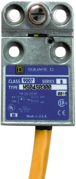 Square D - SPDT, NC/NO, 240 VAC, Prewired Terminal, Rotary Head Actuator, General Purpose Limit Switch - 1, 2, 4, 6, 6P NEMA Rating, IP67 IPR Rating - Industrial Tool & Supply