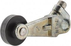 Square D - 1-1/2 Inch Long, 1/4 Inch Diameter, Cast Zinc Body, Limit Switch Lever Roller - 1/4 Inch Face Width, Nylon Roller, For Use with Limit Switches - Industrial Tool & Supply