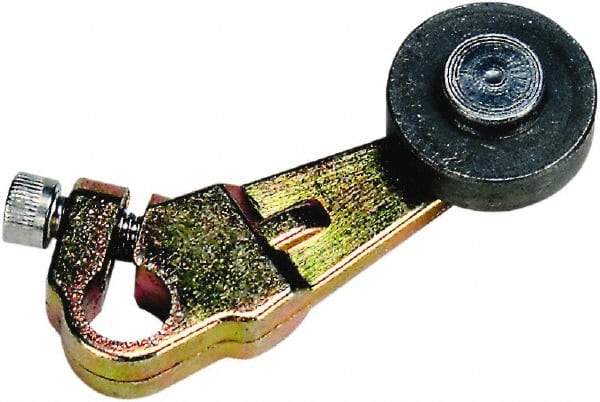 Square D - 1-1/2 Inch Long, 1/4 Inch Diameter, Cast Zinc Body, Limit Switch Lever Roller - 1/4 Inch Face Width, Steel Roller, For Use with Limit Switches - Industrial Tool & Supply