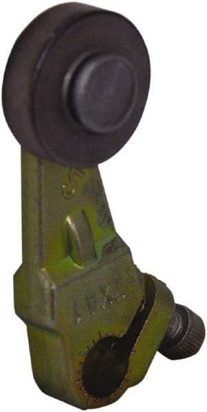 Square D - 1-1/2 Inch Long, 1/4 Inch Diameter, Cast Zinc Body, Limit Switch Lever Roller - 1/4 Inch Face Width, Steel Roller, For Use with Limit Switches - Industrial Tool & Supply