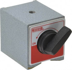 SPI - 2-1/4" Long x 2" Wide x 2-1/8" High Magnetic Indicator Base with On/Off Switch - 160 Lb Magnetic Pull - Industrial Tool & Supply