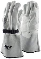Novax - Class 1 - 4, Size 2XL (11), 14" Long, Grain Goatskin Leather Protector - Natural, Not for Electrical Protection (ASTM F696-02), Wear Over Rubber Insulating Gloves, ASTM F696-02 - Industrial Tool & Supply