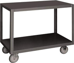 Durham - Mobile Table - Steel, Fixed Leg, Gray, 72" Long x 30" Deep x 30-1/4" High - Industrial Tool & Supply