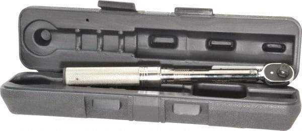 CDI - 3/8" Drive Micrometer Torque Wrench - 4 N/m to 22 N/m Torque, 10-5/32" OAL, 0.12 N/m Graduation, Ratcheting with Reverse Lever Head - Industrial Tool & Supply