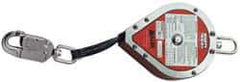 Miller - 20' Long, 310 Lb Capacity, Polyester Webbing Self-Retracting Lifeline - Swivel Locking Snap Hook Connector with Load Indicator, Stainless Steel Swivel/Self-Locking Carabiner Connector - Industrial Tool & Supply