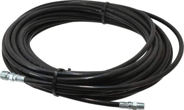 Value Collection - 1/8" ID x 0.3333" OD, 4,800 Working psi, Black Thermoplastic Polyurethane Sewer Hose - 50' Long, -40 to 160°F - Industrial Tool & Supply