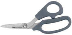 Clauss - 2" LOC, 7" OAL Titanium Shears - Ambidextrous, Offset Handle, For General Purpose Use - Industrial Tool & Supply