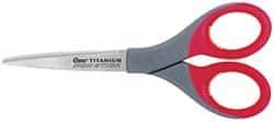 Clauss - 3-1/8" LOC, 7" OAL Titanium Shears - Right Hand, Straight Handle, For General Purpose Use - Industrial Tool & Supply