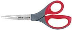 Clauss - 3-1/2" LOC, 8" OAL Titanium Shears - Right Hand, Straight Handle, For General Purpose Use - Industrial Tool & Supply