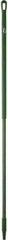 Vikan - 59 x 1-1/4" Fiberglass Squeegee Handle - European Threaded Connection, Green - Industrial Tool & Supply