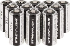 Streamlight - Size 123A, Lithium, 12 Pack, Standard Battery - 3 Volts - Industrial Tool & Supply