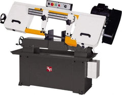 Rong Fu - 5 x 16" Max Capacity, Manual Step Pulley Horizontal Bandsaw - 114, 196, 288 & 377 SFPM Blade Speed, 110 Volts, 45°, 1.5 hp, 1 Phase - Industrial Tool & Supply