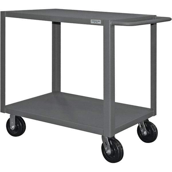 Durham - 4,000 Lb Capacity, 30" Wide x 48" Long x 37-1/2" High Heavy Duty Service Cart - 2 Shelf, Steel - Industrial Tool & Supply