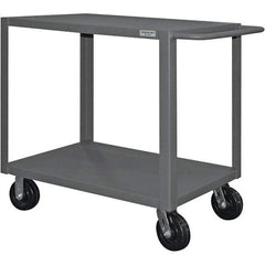 Durham - 4,000 Lb Capacity, 30" Wide x 48" Long x 37-1/2" High Heavy Duty Service Cart - 2 Shelf, Steel - Industrial Tool & Supply