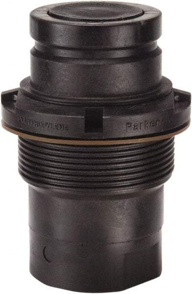 Parker - 1" Nominal Flow, 1 Thread, Nonspill Quick Disconnect Coupling - 60 Max psi, 40 to 140°F, Polypropylene Coupling, Fluorocarbon O-Ring - Industrial Tool & Supply