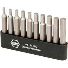 Wiha - 10 Piece, 1/4" Drive Screwdriver Power Bit Set - 1/4" Hex - Industrial Tool & Supply