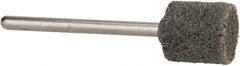Rex Cut Product - 1/2" Head Diam x 1/2" Thickness, W185, Cylinder End, Aluminum Oxide Mounted Point - Tan, Medium Grade, 34,500 RPM - Industrial Tool & Supply