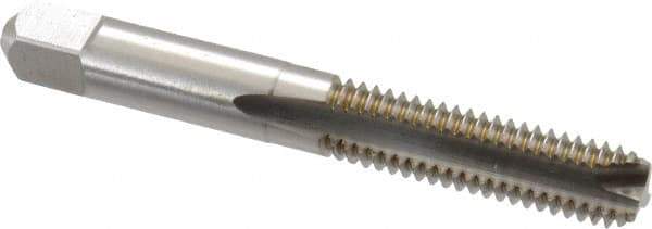 Hertel - 3/8-16 UNC, 3 Flute, Bright Finish, High Speed Steel Spiral Point Tap - Bottoming Chamfer, Right Hand Thread, 2-15/16" OAL, 1-1/4" Thread Length, 3B Class of Fit - Exact Industrial Supply