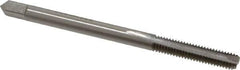 Hertel - #6-40 UNF, 2 Flute, Bright Finish, High Speed Steel Spiral Point Tap - Bottoming Chamfer, Right Hand Thread, 2" OAL, 11/16" Thread Length, 2B/3B Class of Fit - Exact Industrial Supply