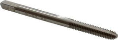 Hertel - #8-32 UNC, 2 Flute, Bright Finish, High Speed Steel Spiral Point Tap - Bottoming Chamfer, Right Hand Thread, 2-1/8" OAL, 3/4" Thread Length, 3B Class of Fit - Exact Industrial Supply