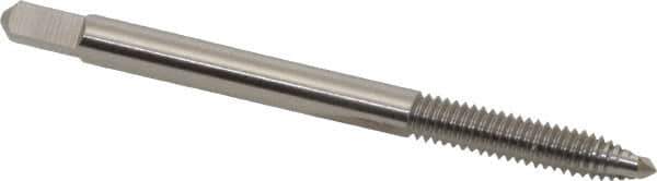 Hertel - #8-32 UNC, 2 Flute, Bright Finish, High Speed Steel Spiral Point Tap - Plug Chamfer, Left Hand Thread, 2-1/8" OAL, 2B Class of Fit - Exact Industrial Supply