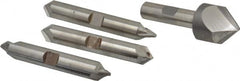 Hertel - 4 Piece 1" Cutter Head Diam, Cobalt Chamfer Mill Set - Industrial Tool & Supply
