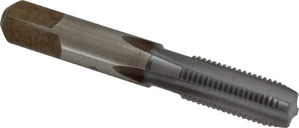 Hertel - 1/16-27 NPS Thread, 4 Flute Standard Pipe Tap - 2-1/8" OAL, 11/16" Thread Length, 5/16" Shank Diam, Chrome Finish, High Speed Steel - Exact Industrial Supply