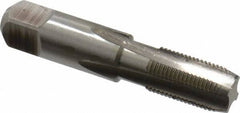 Hertel - 1/8-27 NPS Thread, 4 Flute Standard Pipe Tap - 2-1/8" OAL, 3/4" Thread Length, 7/16" Shank Diam, Bright Finish, High Speed Steel - Exact Industrial Supply