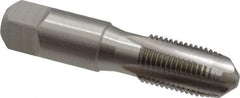 Hertel - 1/4-18 NPS Thread, 4 Flute Standard Pipe Tap - 2-7/16" OAL, 1-1/16" Thread Length, 9/16" Shank Diam, Bright Finish, High Speed Steel - Exact Industrial Supply