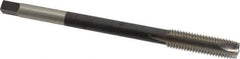 Hertel - M12x1.75 Metric Coarse 3 Flute D6 High Speed Steel Spiral Point Extension Tap - Plug Chamfer, 6" OAL, 6H Class of Fit - Industrial Tool & Supply