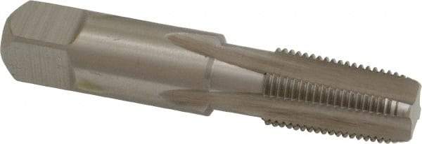 Hertel - 1/8-27 NPTF Thread, 4 Flute Short Projection Standard Pipe Tap - 2-1/8" OAL, 3/4" Thread Length, 7/16" Shank Diam, Bright Finish, High Speed Steel - Exact Industrial Supply