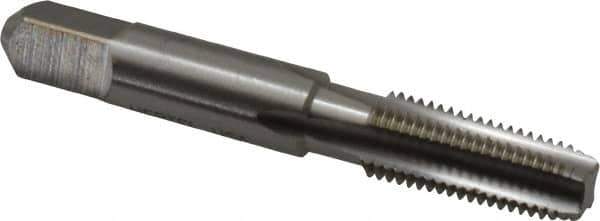 Hertel - 1/16-27 NPTF Thread, 4 Flute Short Projection Standard Pipe Tap - 2-1/8" OAL, 11/16" Thread Length, 5/16" Shank Diam, Bright Finish, High Speed Steel - Exact Industrial Supply