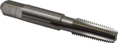 Hertel - 1/16-27 NPTF Thread, 4 Flute Short Projection Standard Pipe Tap - 2-1/8" OAL, 11/16" Thread Length, 5/16" Shank Diam, Bright Finish, High Speed Steel - Exact Industrial Supply