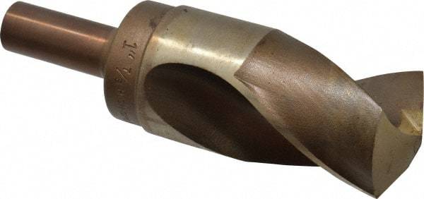 Hertel - 1-7/8" Drill, 118° Point, Cobalt Silver Deming & Reduced Shank Drill Bit - Bright Finish, 6" OAL, Flats on Shank, 3" Flute Length - Industrial Tool & Supply