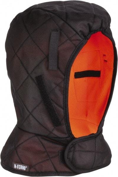 Ergodyne - Black, Underneath Hard Hat Winter Liner - Shoulder Length, 3 Layer - Industrial Tool & Supply