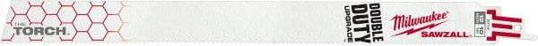 Milwaukee Tool - 12" Long, High Speed Steel Reciprocating Saw Blade - Straight Profile, 10 TPI, Toothed Edge, Tang Shank - Industrial Tool & Supply