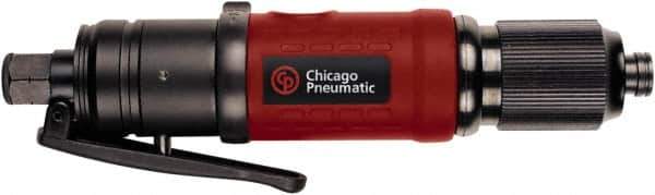 Chicago Pneumatic - 1/4" Bit Holder, 1,700 RPM, Inline Handle Air Screwdriver - 1.1 to 4 Ft/Lb Torque, 1/4" Inlet, 7 CFM - Industrial Tool & Supply