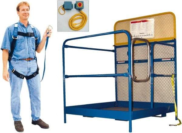 Vestil - 60" Platform - Forklift Work Platform, 1,000 Lb Capacity, 60" Platform Height, 48" Base Width x 48" Base Depth - Industrial Tool & Supply