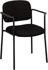 Basyx - Fabric Black Stacking Chair - Black Frame, 23-1/4" Wide x 21" Deep x 32-3/4" High - Industrial Tool & Supply