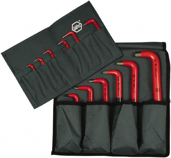 Wiha - 12 Piece Insulated L-Key Ball End Hex Key Set - Hex Range 1/16 to 1/2" - Industrial Tool & Supply