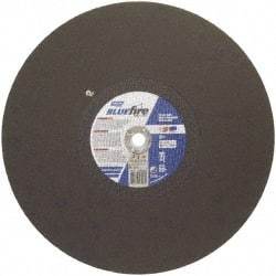 Norton - 20" 30 Grit Zirconia Alumina Cutoff Wheel - 5/32" Thick, 1" Arbor, 2,710 Max RPM, Use with Stationary Tools - Industrial Tool & Supply