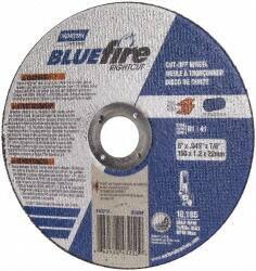 Norton - 5" 36 Grit Zirconia Alumina Cutoff Wheel - 1/16" Thick, 7/8" Arbor, 12,225 Max RPM, Use with Angle Grinders - Industrial Tool & Supply