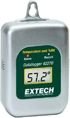 Extech - -40 to 185°F, 0 to 100% Humidity Range, Temp Recorder - Industrial Tool & Supply