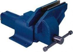 Gibraltar - 6" Jaw Width, 6" Opening Capacity, 3-5/8" Throat Depth, Steel Stationary Bench Vise - Bolt Down Base Attachment - Industrial Tool & Supply