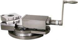 Gibraltar - 4" Jaw Width, 4" Jaw Opening Capacity, Horizontal Swivel Machine Vise - Manual Operation, 2,700 Lb Capacity, 1 Station, 13-1/2" Long x 4-1/2" High x 1-1/2" Deep, 1-1/2" Jaw Height, Cast Iron - Industrial Tool & Supply