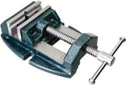 Gibraltar - 5" Jaw Opening Capacity x 2" Throat Depth, Horizontal Drill Press Vise - 5" Wide x 2" High Jaw, Stationary Base, Standard Speed, 12" OAL x 3" Overall Height, Cast Iron - Industrial Tool & Supply