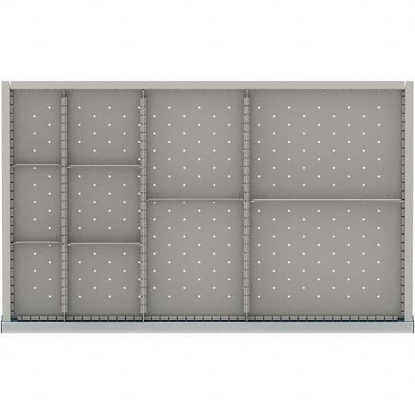 LISTA - 10-Compartment Drawer Divider Layout for 3.15" High Drawers - Industrial Tool & Supply